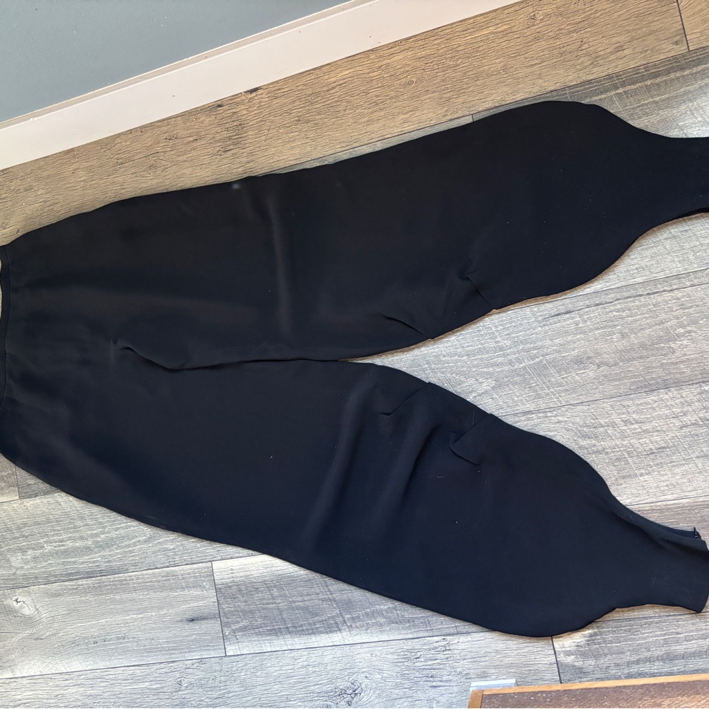 Giorgio Armani Black Trouser Pants With Tapered Leg